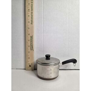 Revere Ware  Measuring Cup Pot Copper Bottom Mini Pot Vintage  6" WITH LID